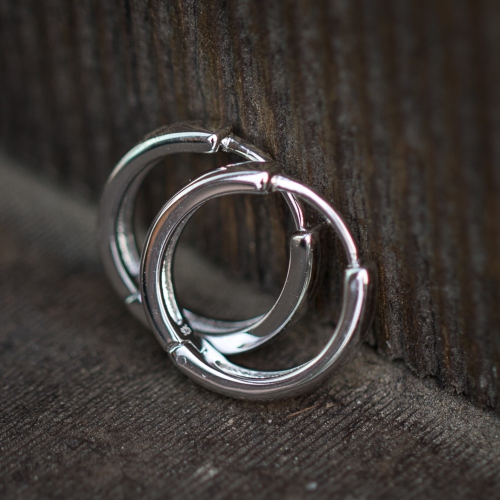 Men’s Silver Hoop Earrings
